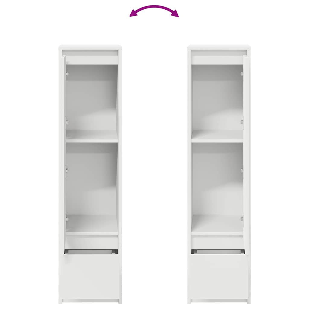 vidaXL Highboard 29,5x34x119,5 cm spaanplaat gerookt eikenkleurig - Aashly