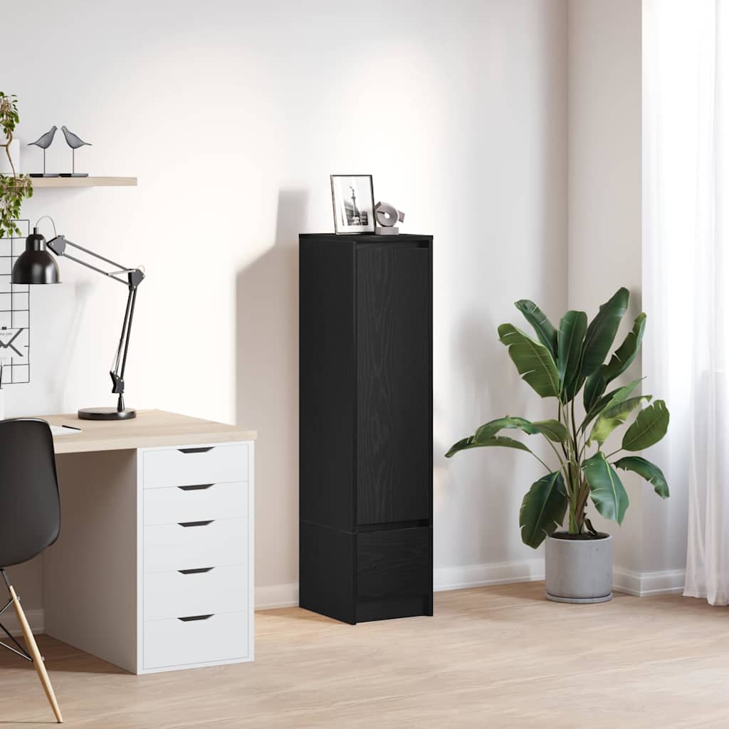 vidaXL Highboard 29,5x34x119,5 cm spaanplaat gerookt eikenkleurig - Aashly