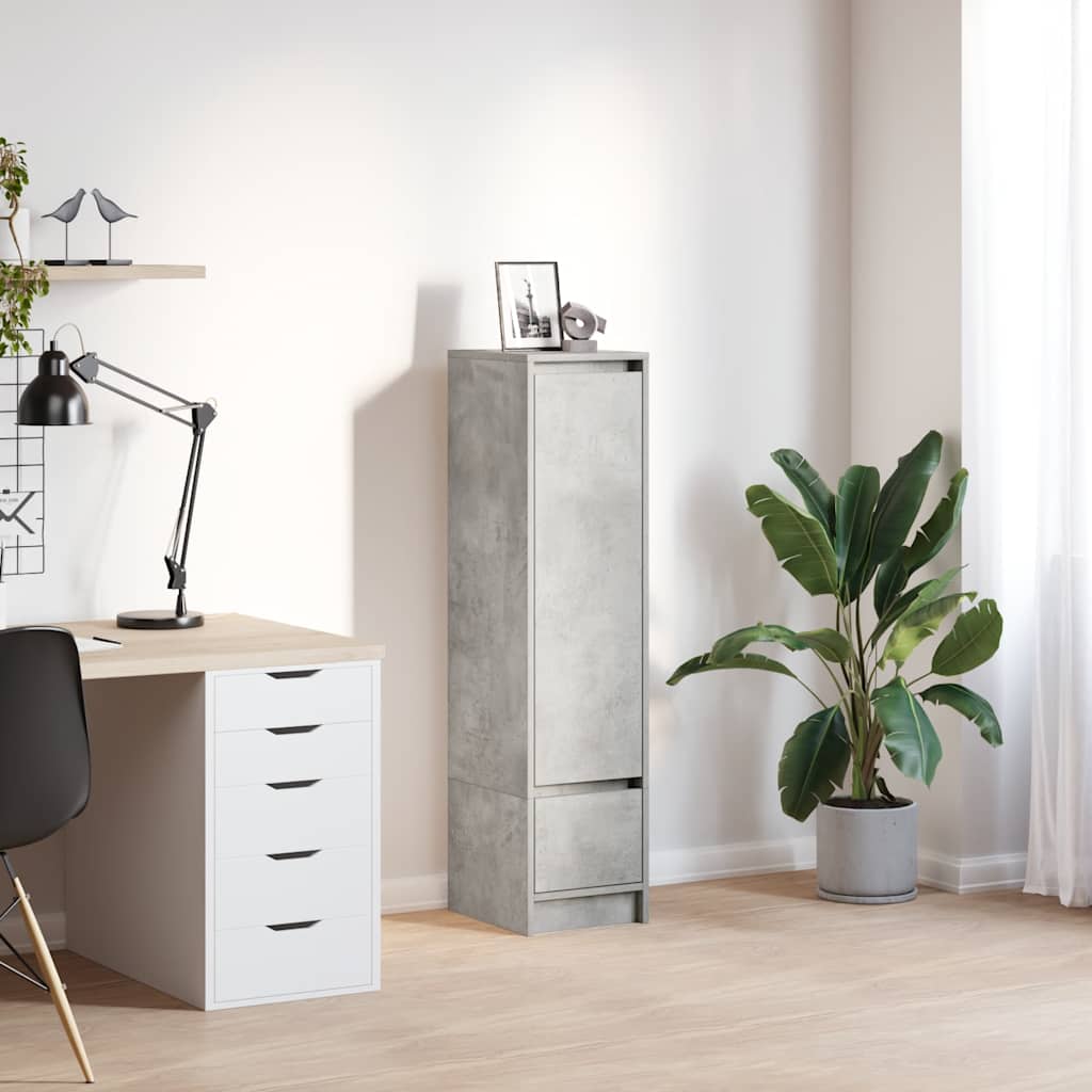 vidaXL Highboard 29,5x34x119,5 cm spaanplaat gerookt eikenkleurig - Aashly