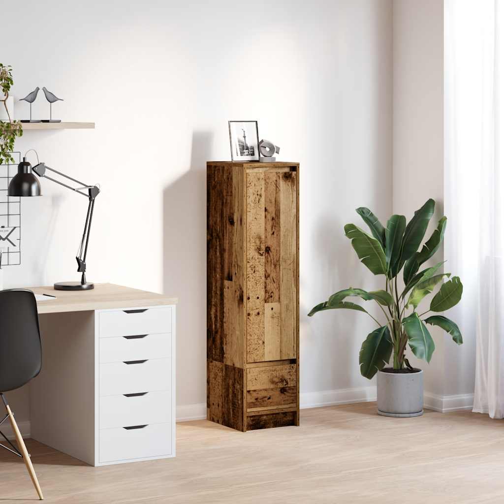 vidaXL Highboard 29,5x34x119,5 cm spaanplaat gerookt eikenkleurig - Aashly