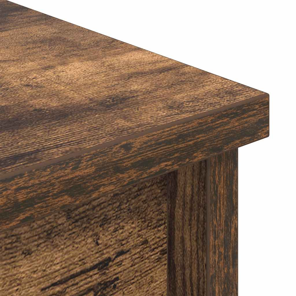 vidaXL Hoge kast 37,5x35x180 cm bewerkt hout oud houtkleurig - Aashly