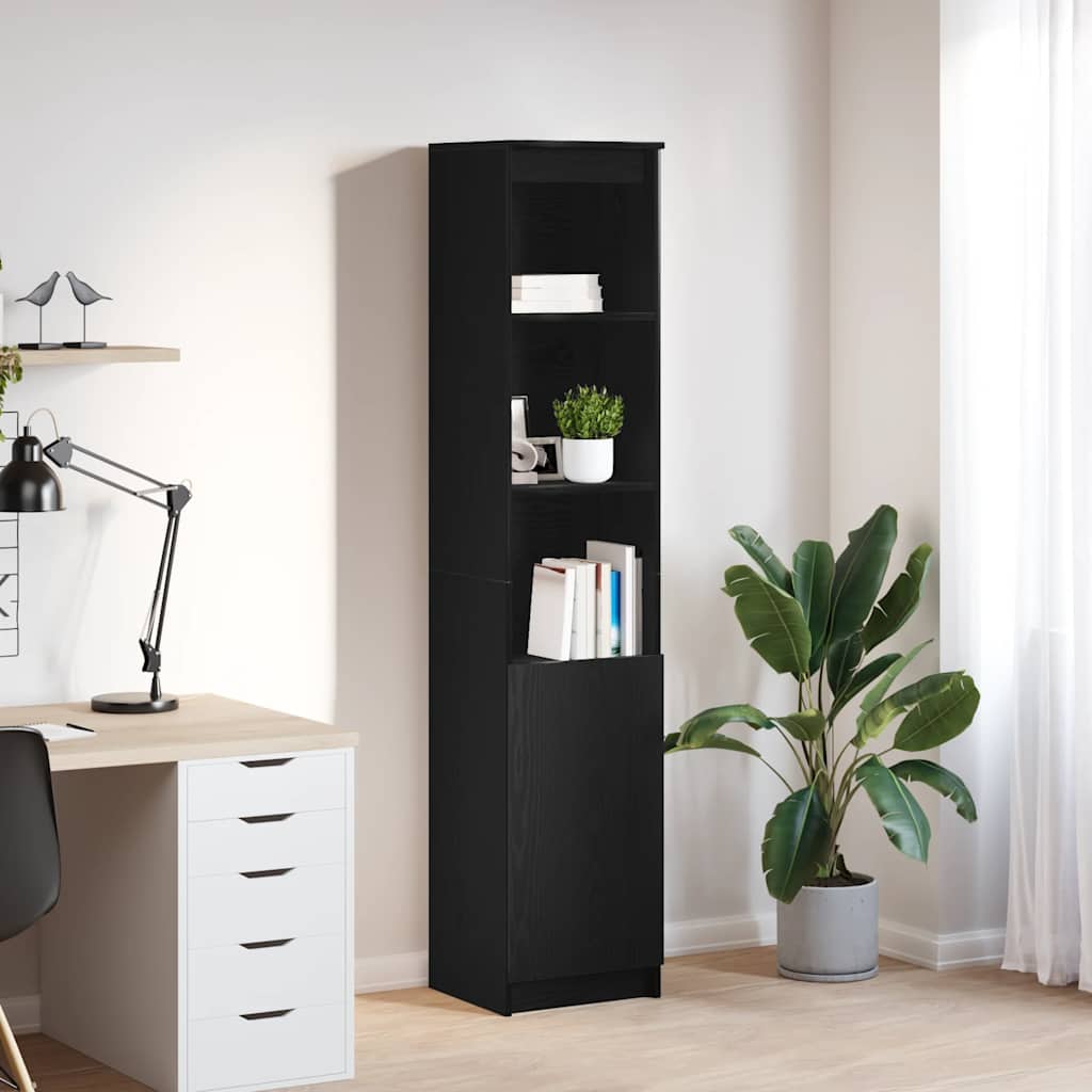 vidaXL Hoge kast 37,5x35x180 cm bewerkt hout oud houtkleurig - Aashly