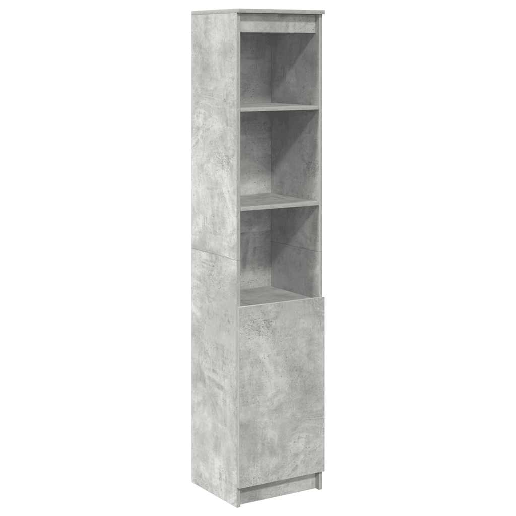 vidaXL Hoge kast 37,5x35x180 cm bewerkt hout oud houtkleurig - Aashly