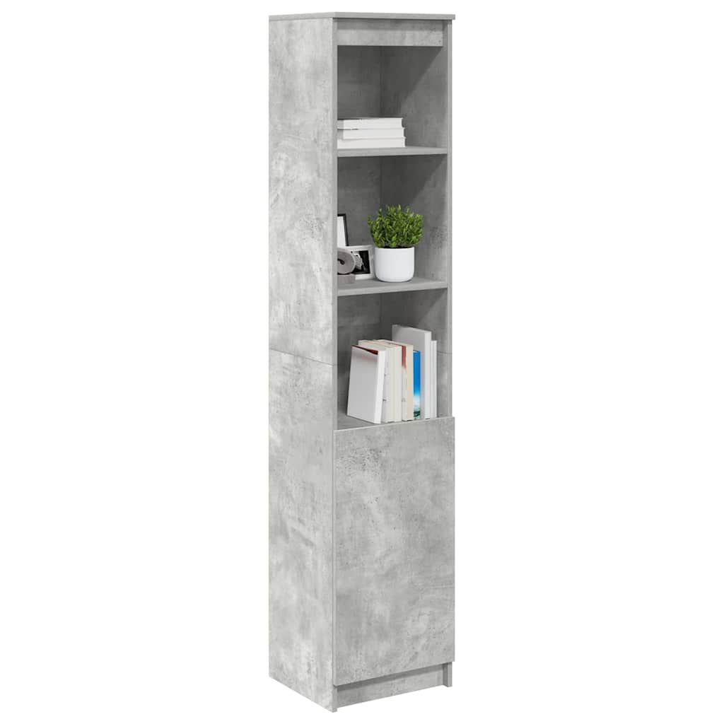 vidaXL Hoge kast 37,5x35x180 cm bewerkt hout oud houtkleurig - Aashly