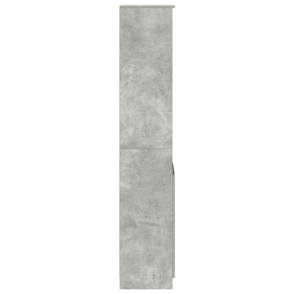 vidaXL Hoge kast 37,5x35x180 cm bewerkt hout oud houtkleurig - Aashly