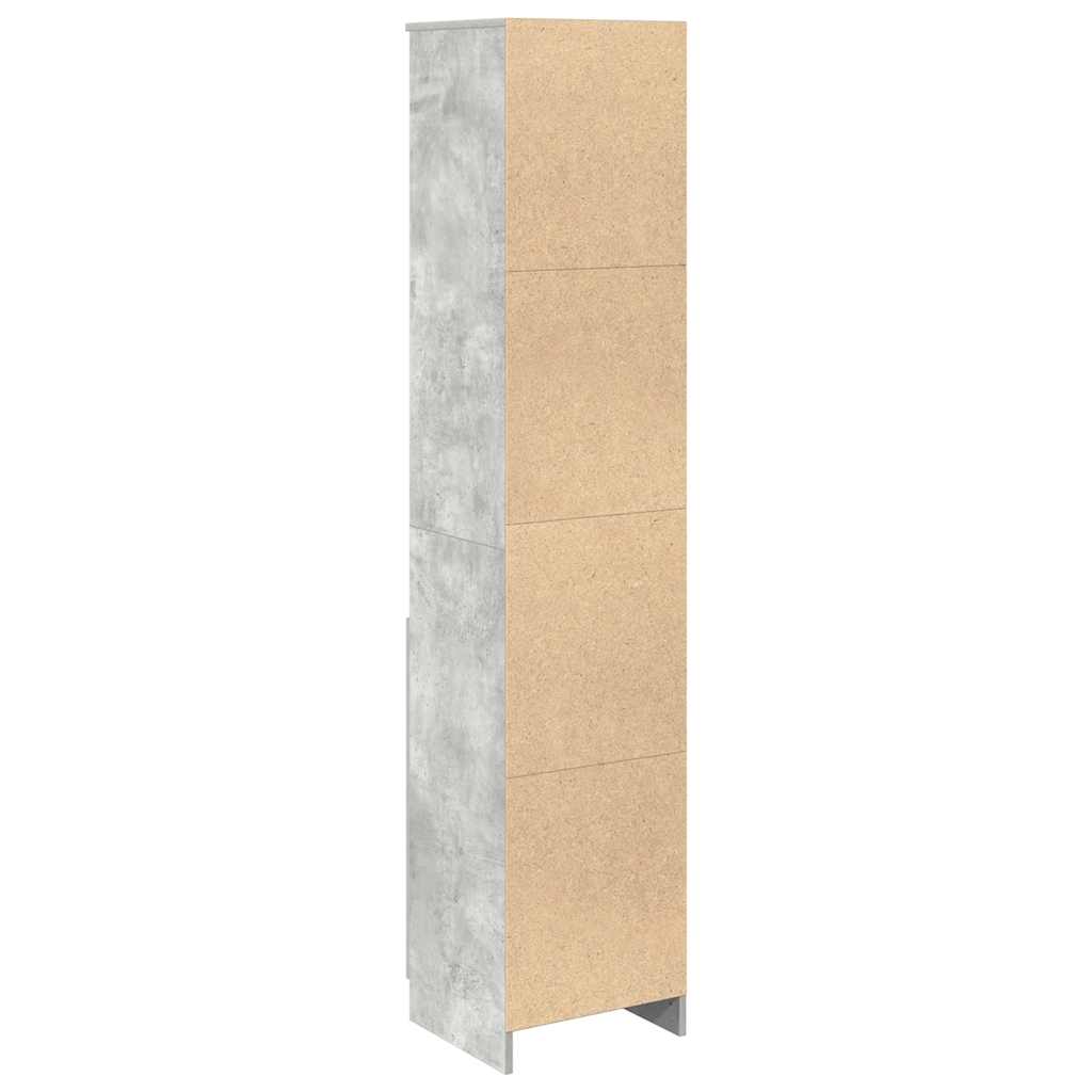 vidaXL Hoge kast 37,5x35x180 cm bewerkt hout oud houtkleurig - Aashly