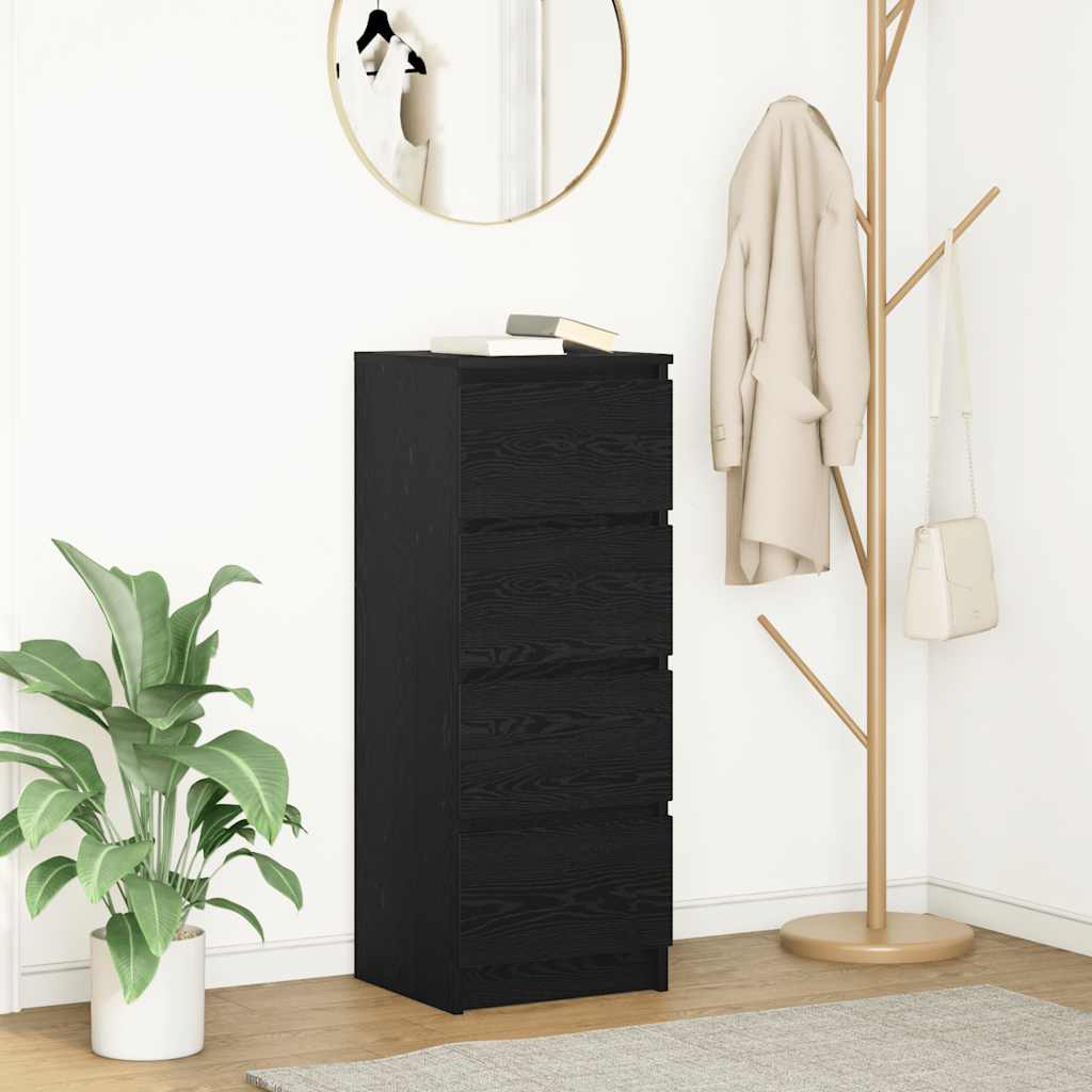vidaXL Dressoir 37,5x35x99 cm spaanplaat ambachtelijk eikenkleurig - Aashly