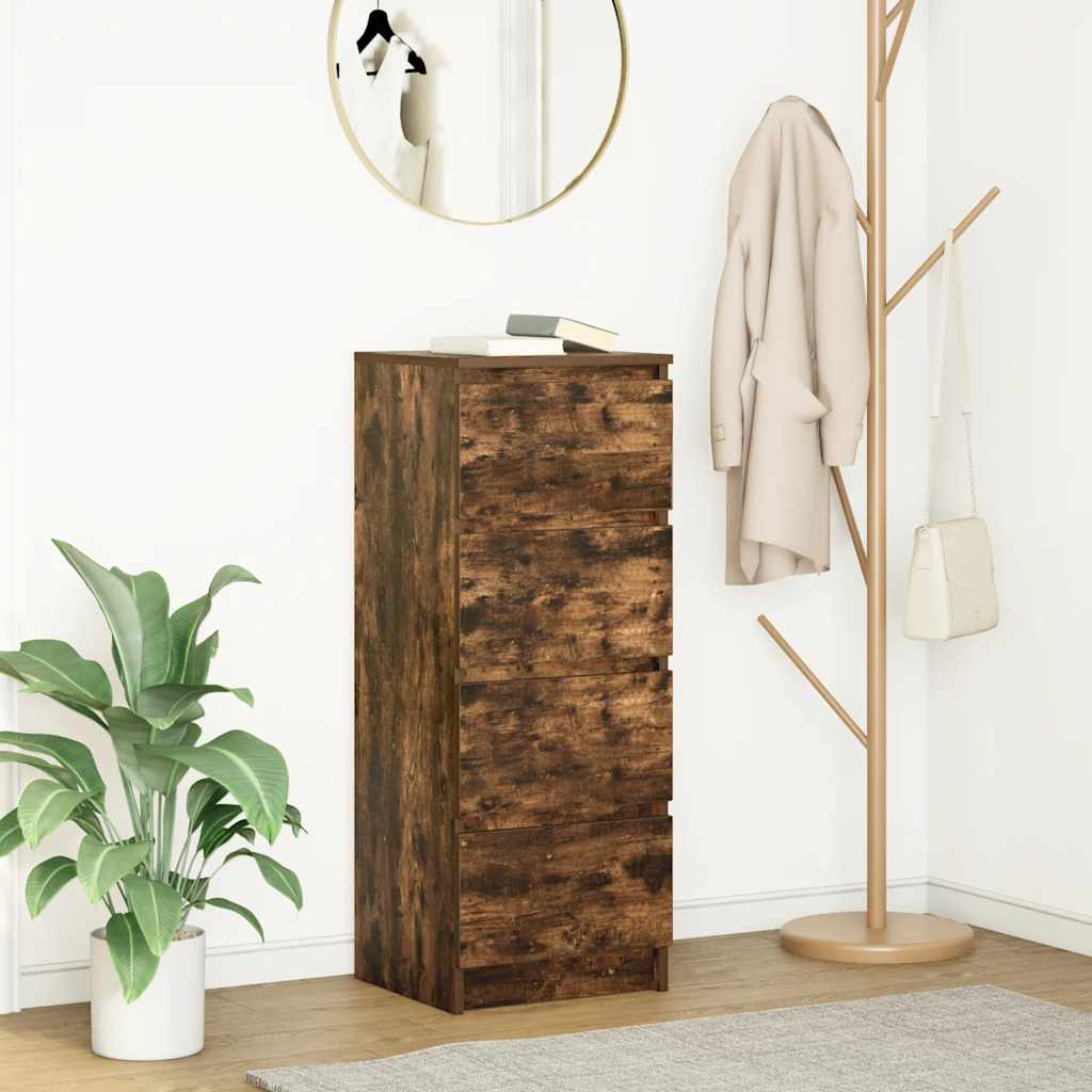 vidaXL Dressoir 37,5x35x99 cm spaanplaat ambachtelijk eikenkleurig - Aashly