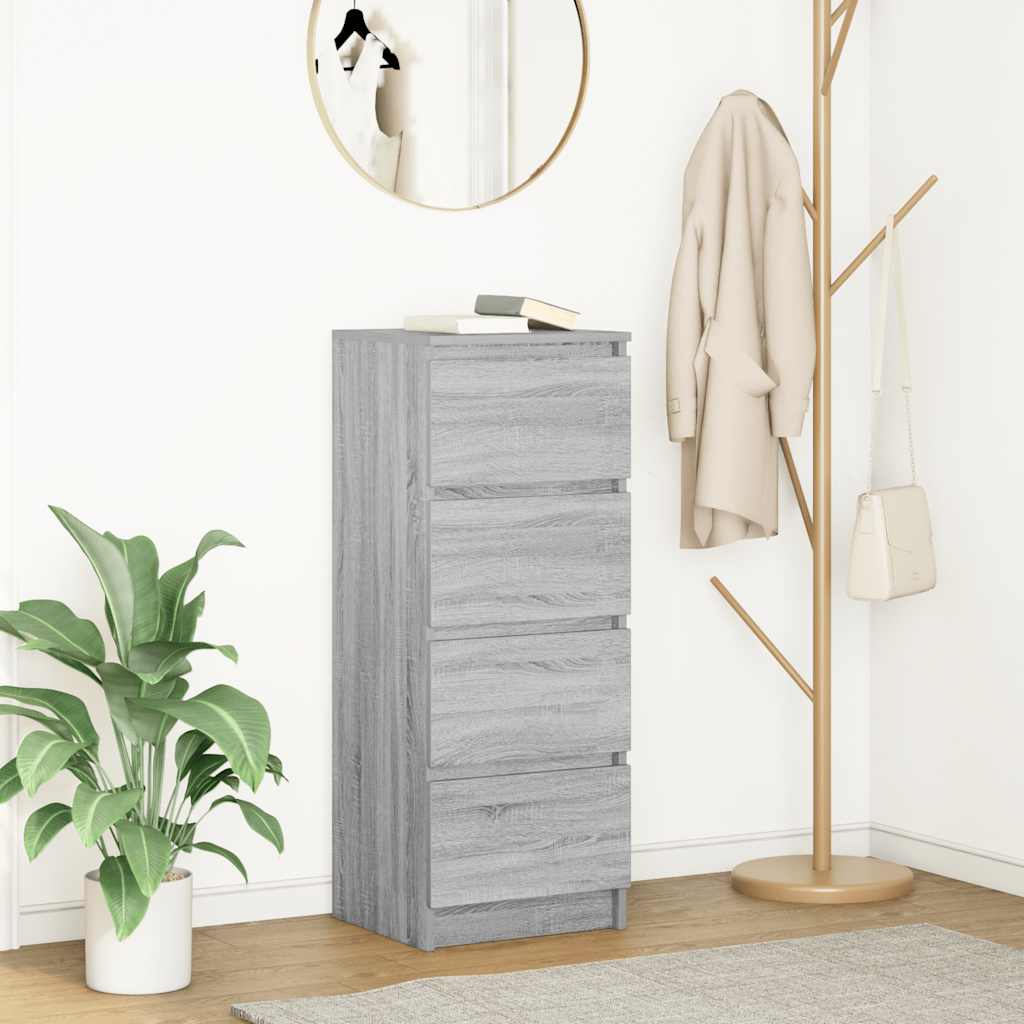vidaXL Dressoir 37,5x35x99 cm spaanplaat ambachtelijk eikenkleurig - Aashly