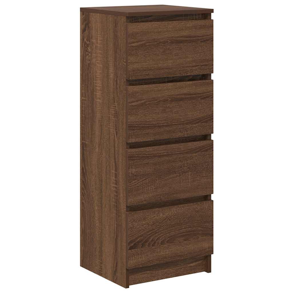 vidaXL Dressoir 37,5x35x99 cm spaanplaat ambachtelijk eikenkleurig - Aashly