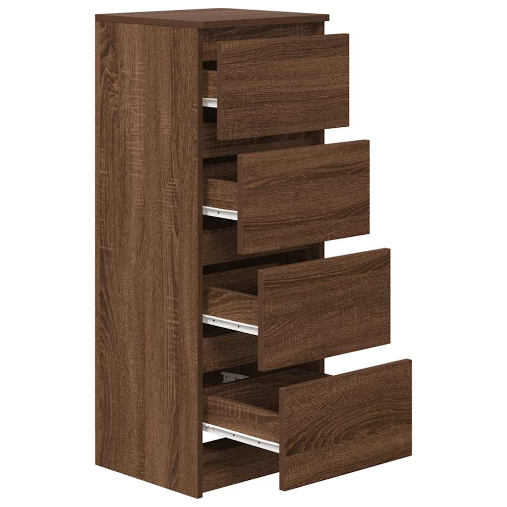 vidaXL Dressoir 37,5x35x99 cm spaanplaat ambachtelijk eikenkleurig - Aashly