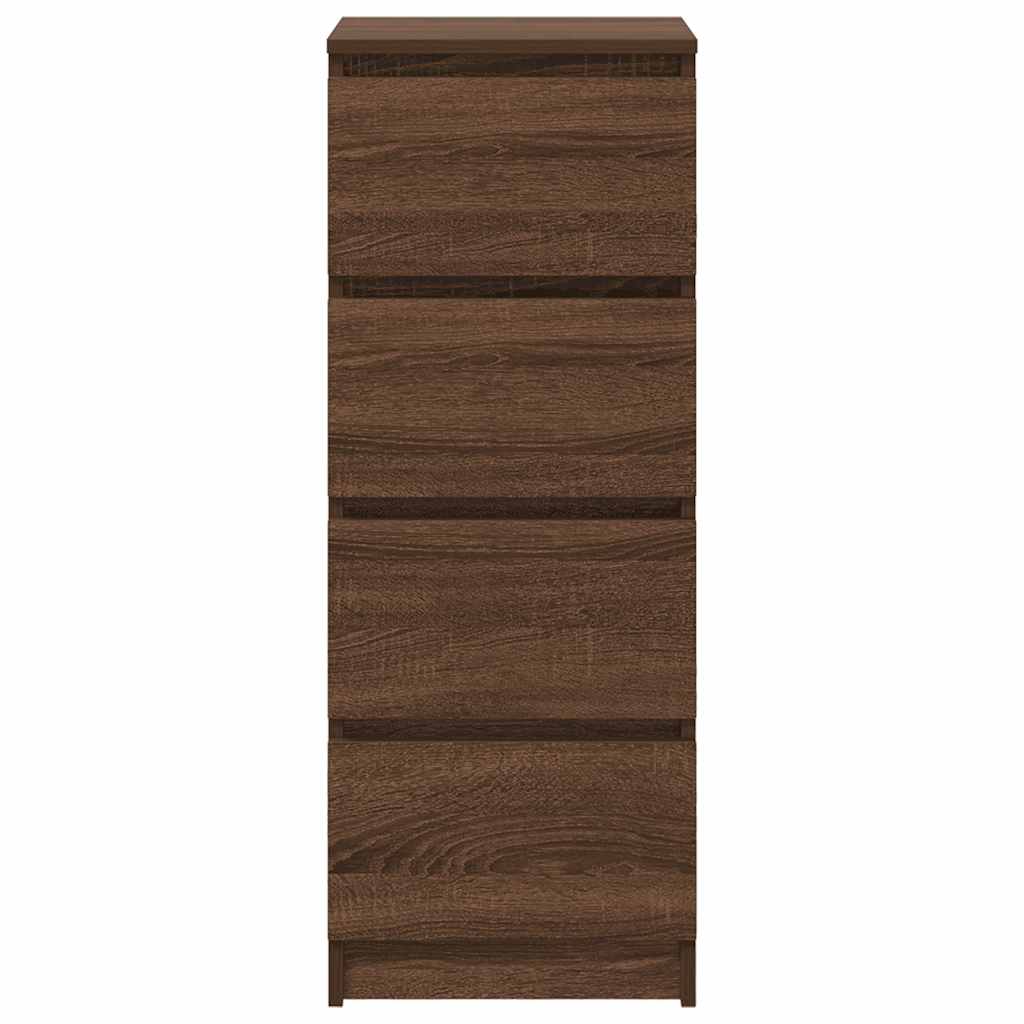 vidaXL Dressoir 37,5x35x99 cm spaanplaat ambachtelijk eikenkleurig - Aashly