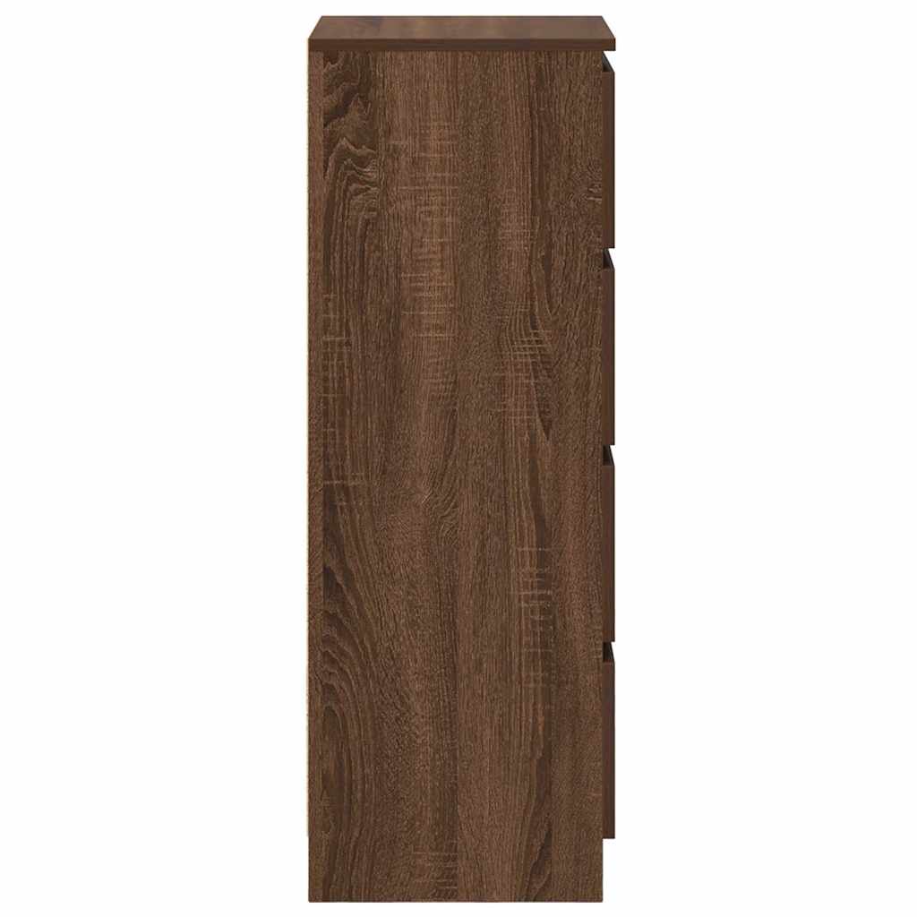 vidaXL Dressoir 37,5x35x99 cm spaanplaat ambachtelijk eikenkleurig - Aashly