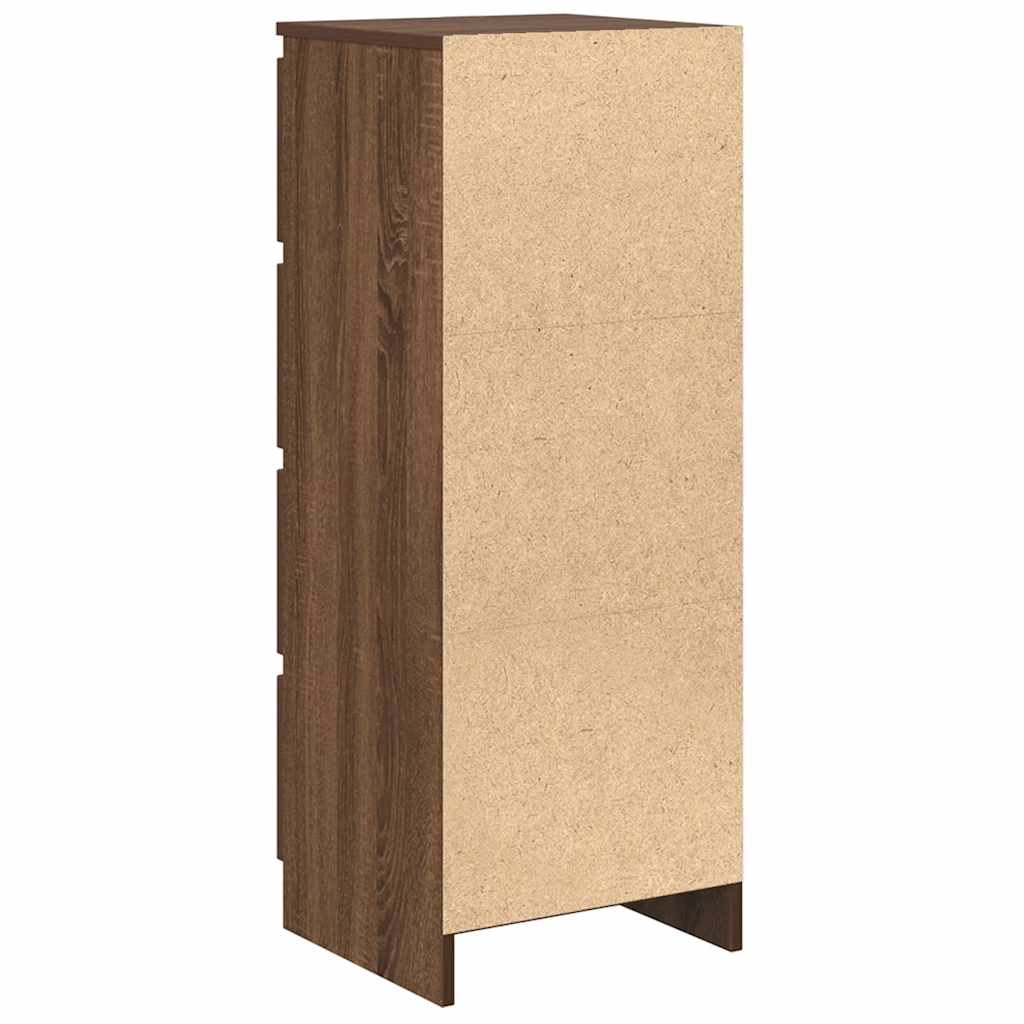 vidaXL Dressoir 37,5x35x99 cm spaanplaat ambachtelijk eikenkleurig - Aashly