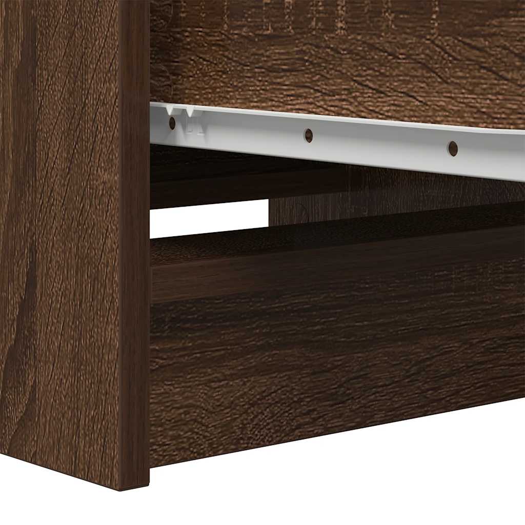 vidaXL Dressoir 37,5x35x99 cm spaanplaat ambachtelijk eikenkleurig - Aashly