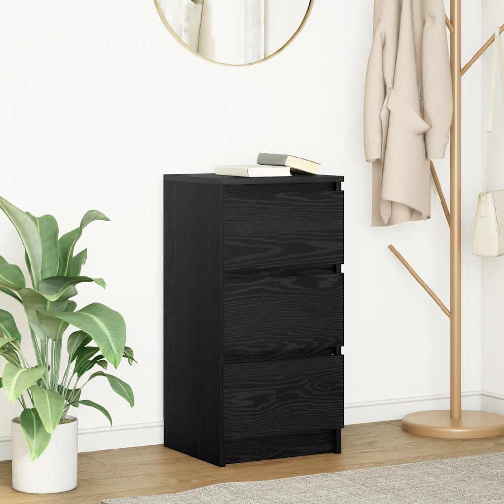 vidaXL Dressoir 37,5x35x76cm bewerkt hout sonoma eikenkleurig - Aashly