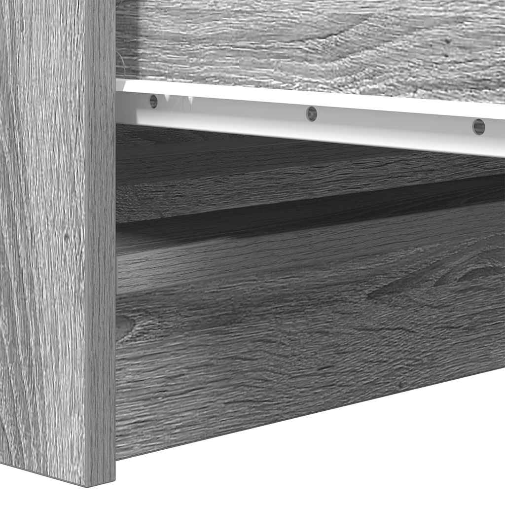 vidaXL Dressoir 37,5x35x76cm bewerkt hout sonoma eikenkleurig - Aashly
