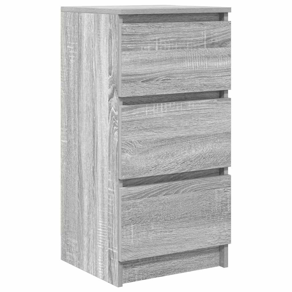 vidaXL Dressoir 37,5x35x76cm bewerkt hout sonoma eikenkleurig - Aashly