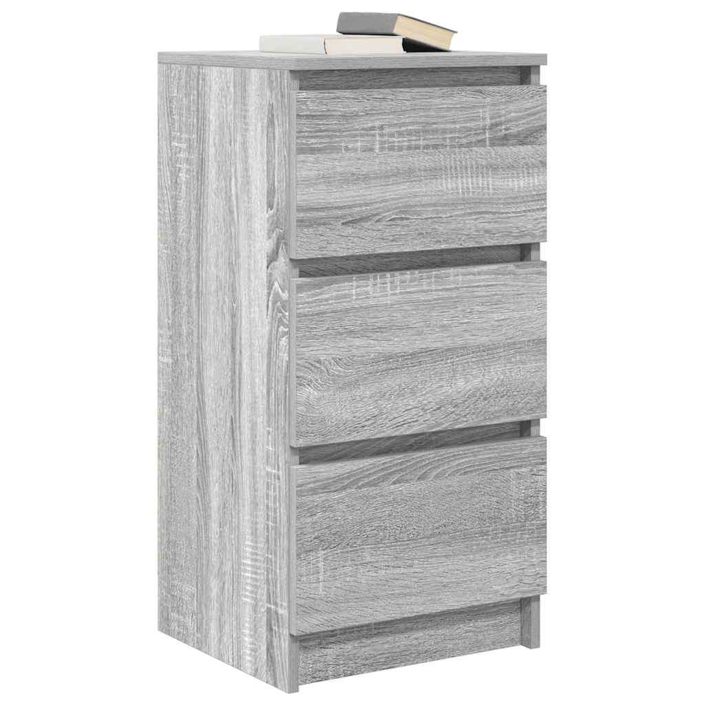 vidaXL Dressoir 37,5x35x76cm bewerkt hout sonoma eikenkleurig - Aashly