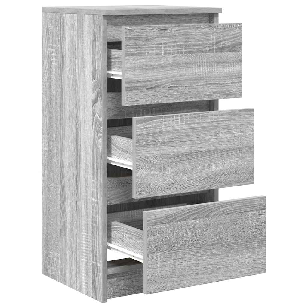 vidaXL Dressoir 37,5x35x76cm bewerkt hout sonoma eikenkleurig - Aashly