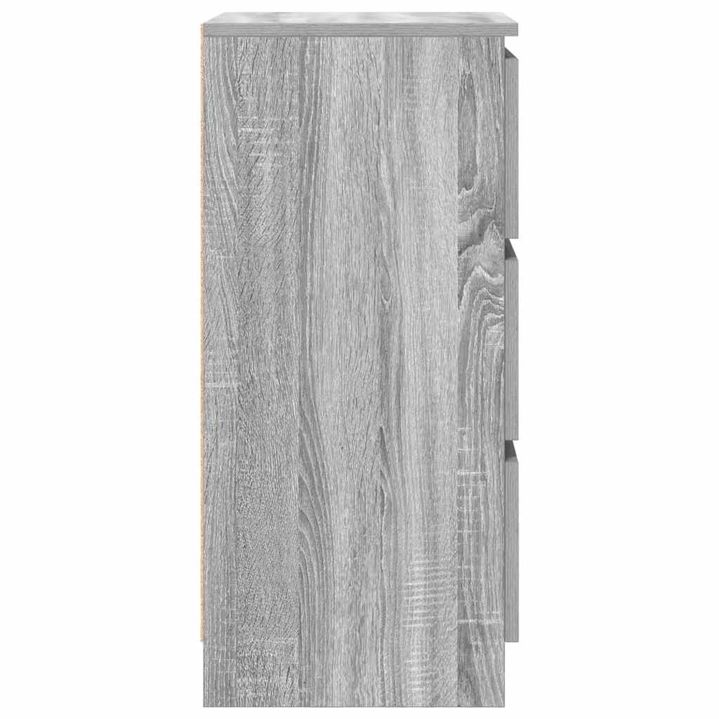 vidaXL Dressoir 37,5x35x76cm bewerkt hout sonoma eikenkleurig - Aashly