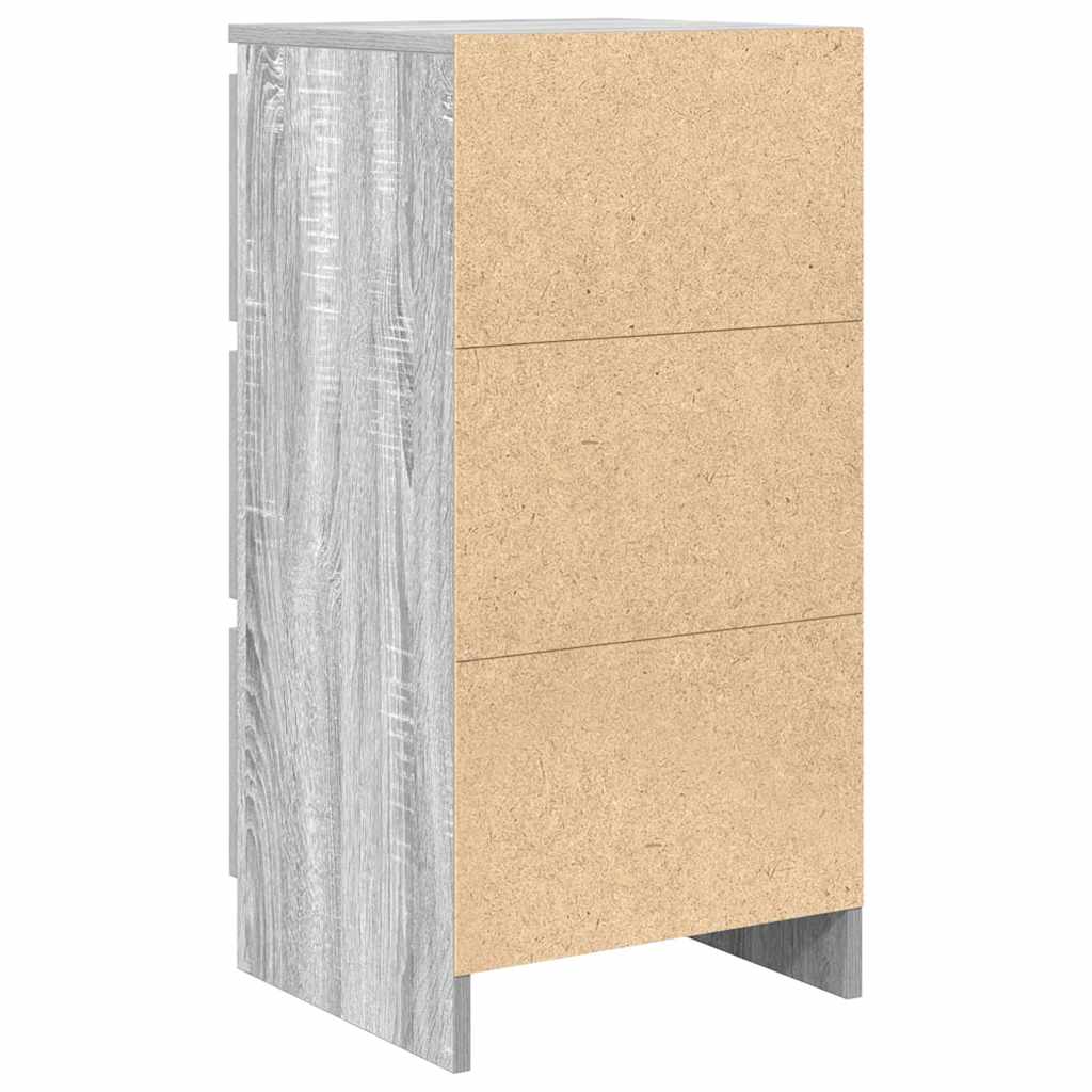 vidaXL Dressoir 37,5x35x76cm bewerkt hout sonoma eikenkleurig - Aashly