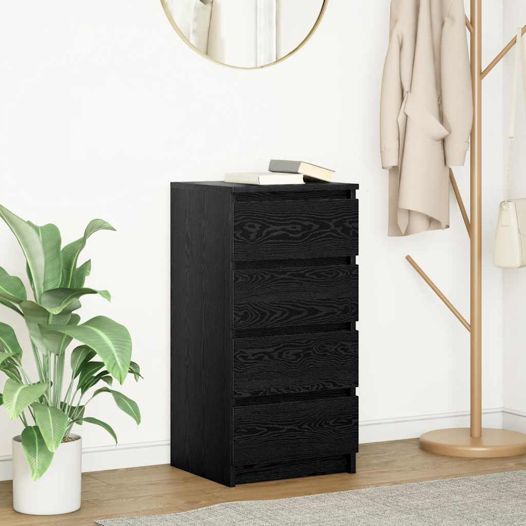 vidaXL Dressoir 37,5x35x76 cm bewerkt hout oud houtkleurig - Aashly