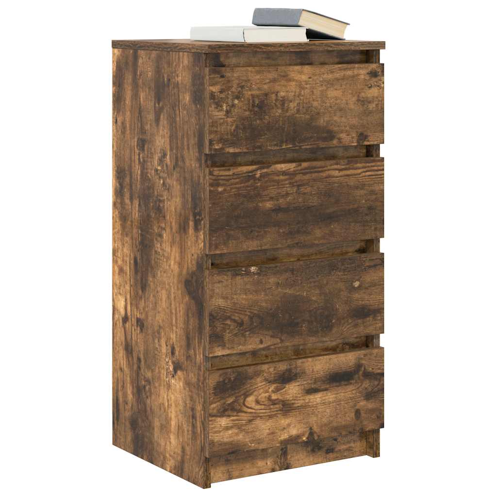 vidaXL Dressoir 37,5x35x76 cm bewerkt hout oud houtkleurig - Aashly