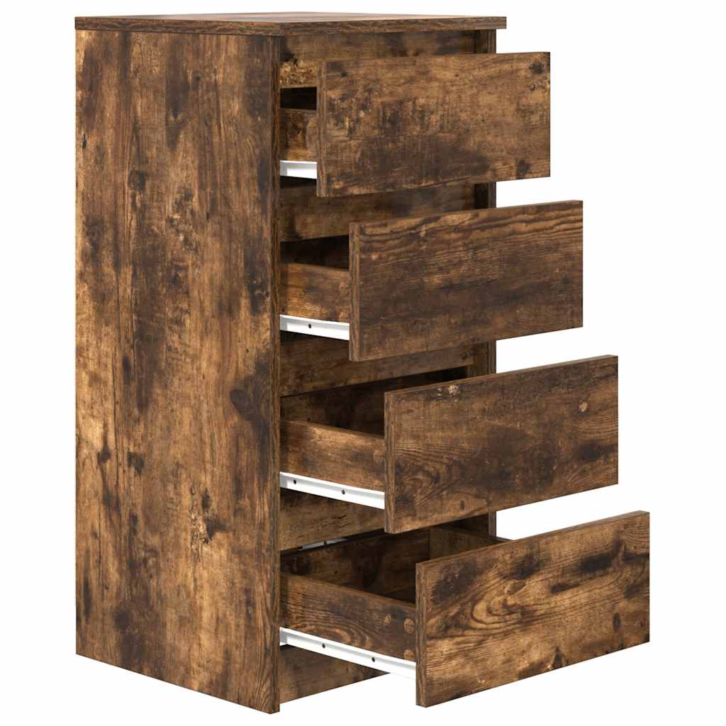 vidaXL Dressoir 37,5x35x76 cm bewerkt hout oud houtkleurig - Aashly