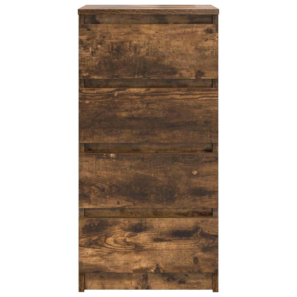 vidaXL Dressoir 37,5x35x76 cm bewerkt hout oud houtkleurig - Aashly
