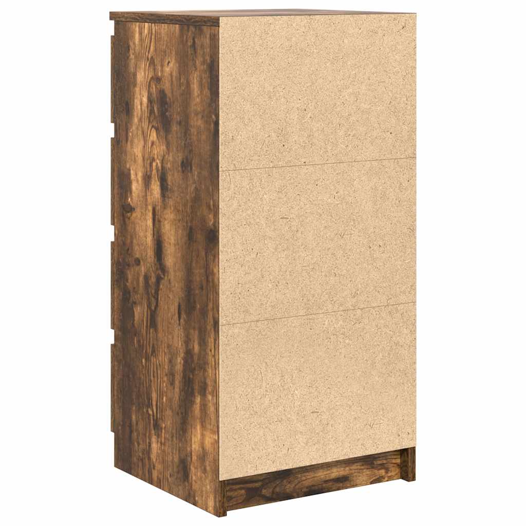 vidaXL Dressoir 37,5x35x76 cm bewerkt hout oud houtkleurig - Aashly