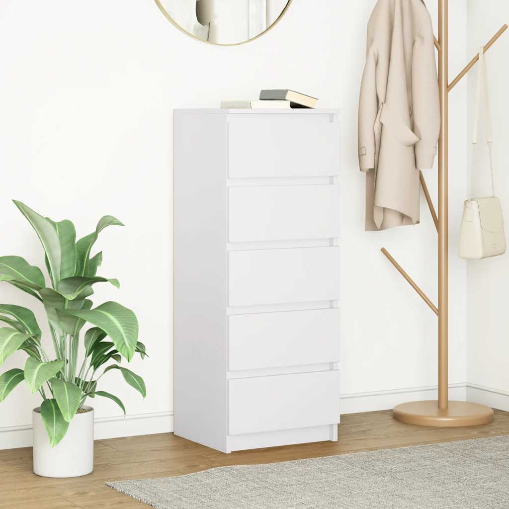 vidaXL Dressoir met lades 37,5x35x99 cm spaanplaat bruin eikenkleurig - Aashly
