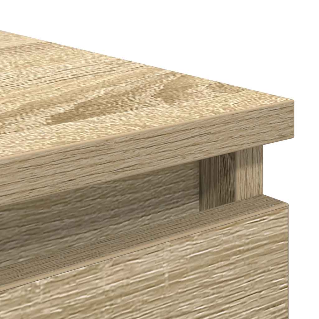 vidaXL Dressoir met lades 37,5x35x99 cm spaanplaat bruin eikenkleurig - Aashly