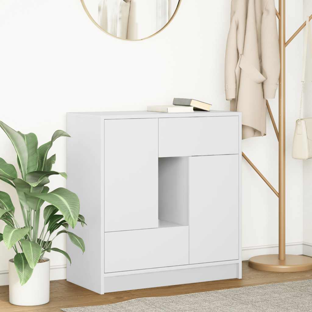 vidaXL Dressoir met lades deuren 70,5x34x74,5 cm sonoma eikenkleurig - Aashly