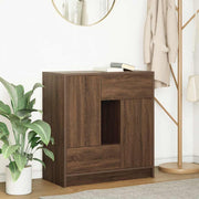 vidaXL Dressoir met lades deuren 70,5x34x74,5 cm sonoma eikenkleurig - Aashly