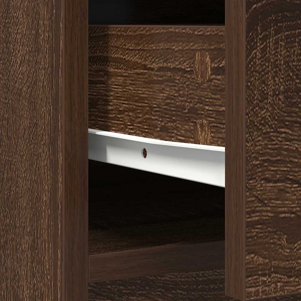 vidaXL Dressoir met lades deuren 70,5x34x74,5 cm sonoma eikenkleurig - Aashly