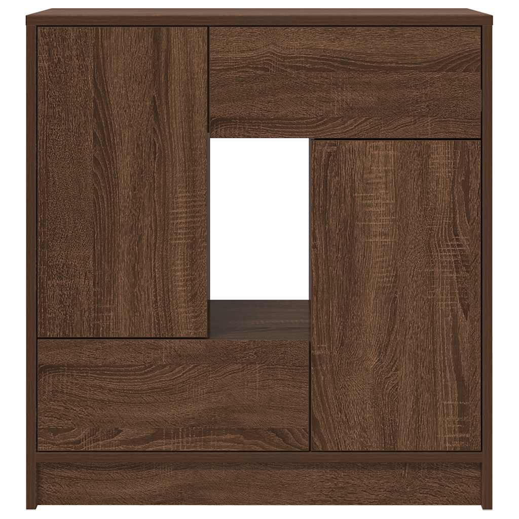 vidaXL Dressoir met lades deuren 70,5x34x74,5 cm sonoma eikenkleurig - Aashly