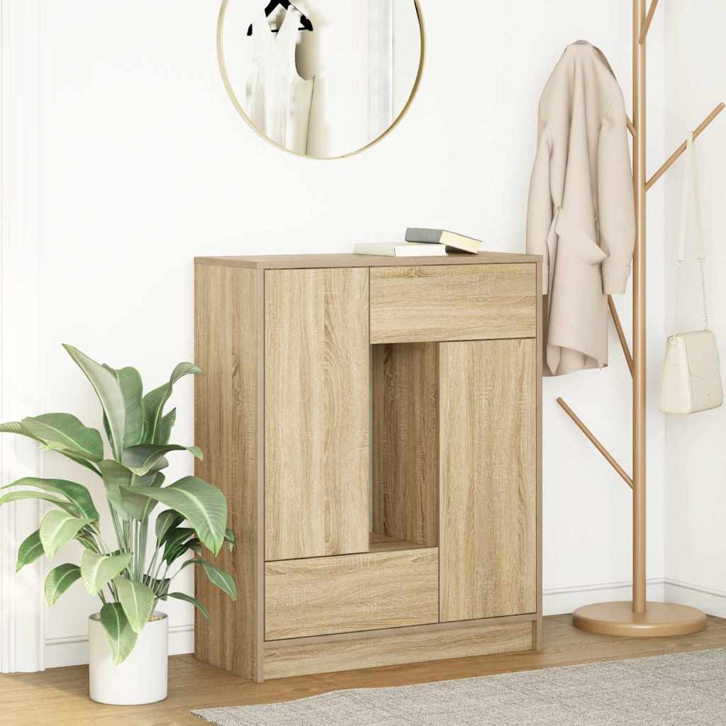 vidaXL Dressoir met lades en deuren 73x31x90 cm oud hout - Aashly