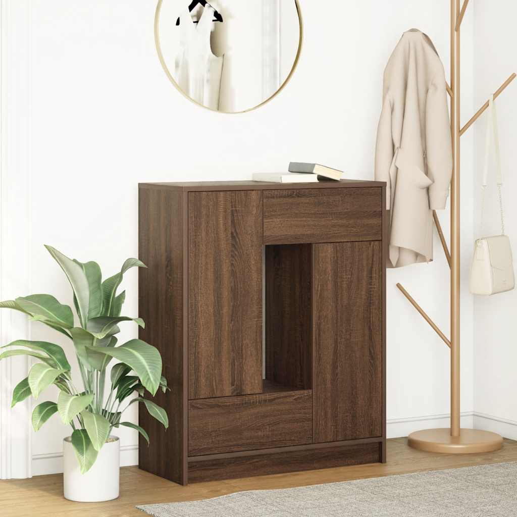 vidaXL Dressoir met lades en deuren 73x31x90 cm oud hout - Aashly