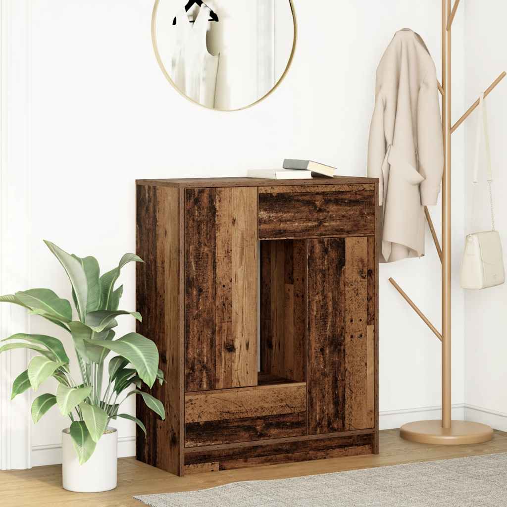 vidaXL Dressoir met lades en deuren 73x31x90 cm oud hout - Aashly