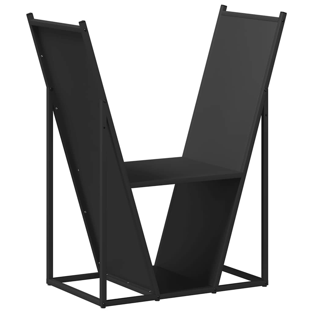vidaXL Brandhoutrek 69,5x35x81 cm koudgewalst staal antracietkleurig - Aashly