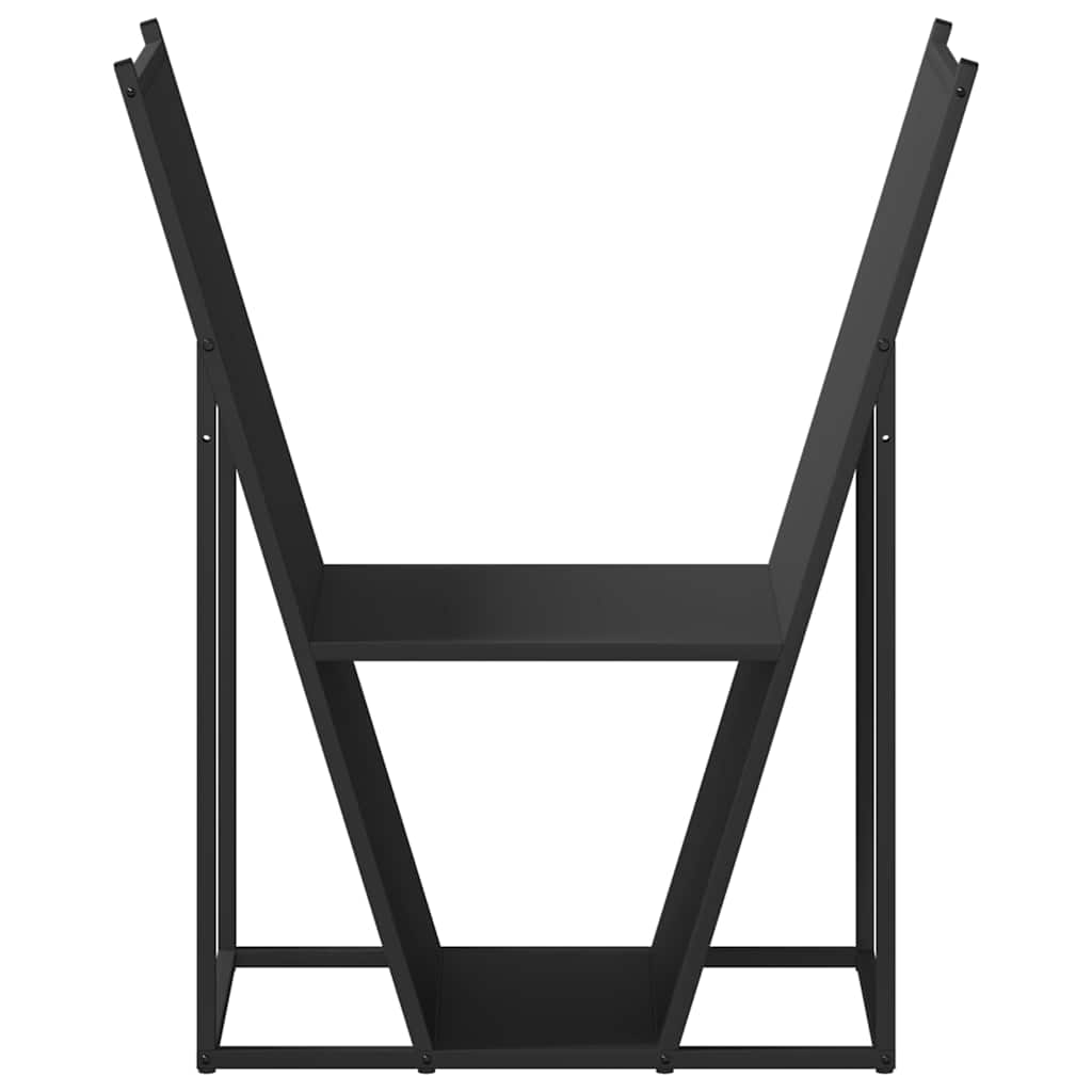 vidaXL Brandhoutrek 69,5x35x81 cm koudgewalst staal antracietkleurig - Aashly
