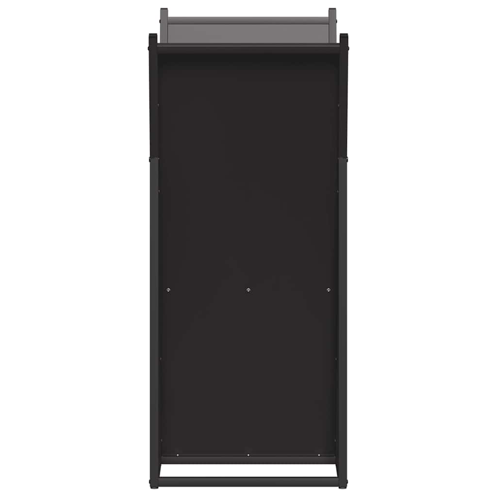 vidaXL Brandhoutrek 69,5x35x81 cm koudgewalst staal antracietkleurig - Aashly