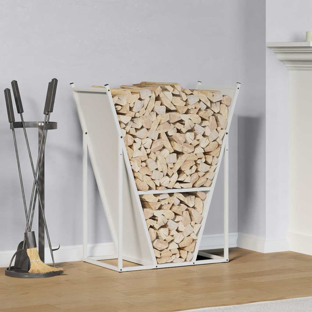 vidaXL Brandhoutrek 69,5x35x81 cm koudgewalst staal antracietkleurig - Aashly
