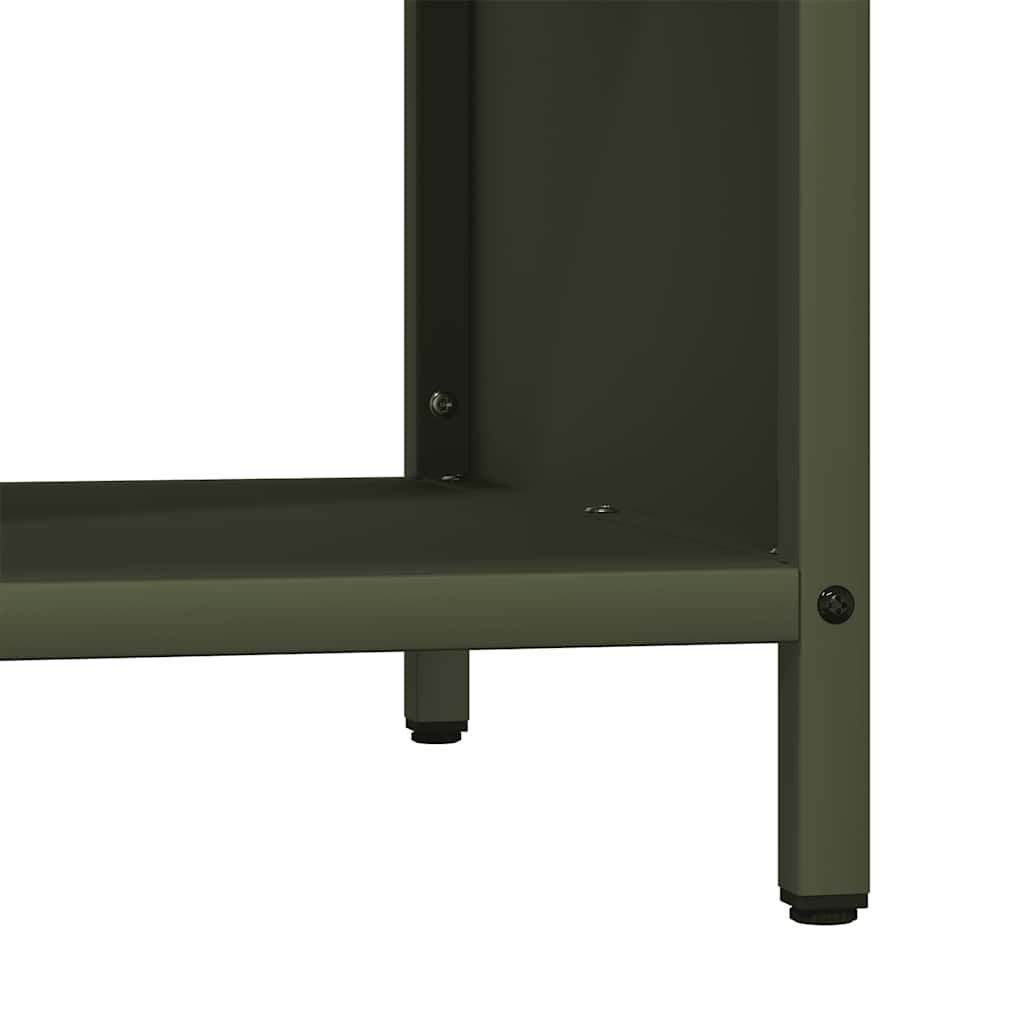 vidaXL Brandhoutrek met houten blad 100,5x35,5x40 cm zwart - Aashly