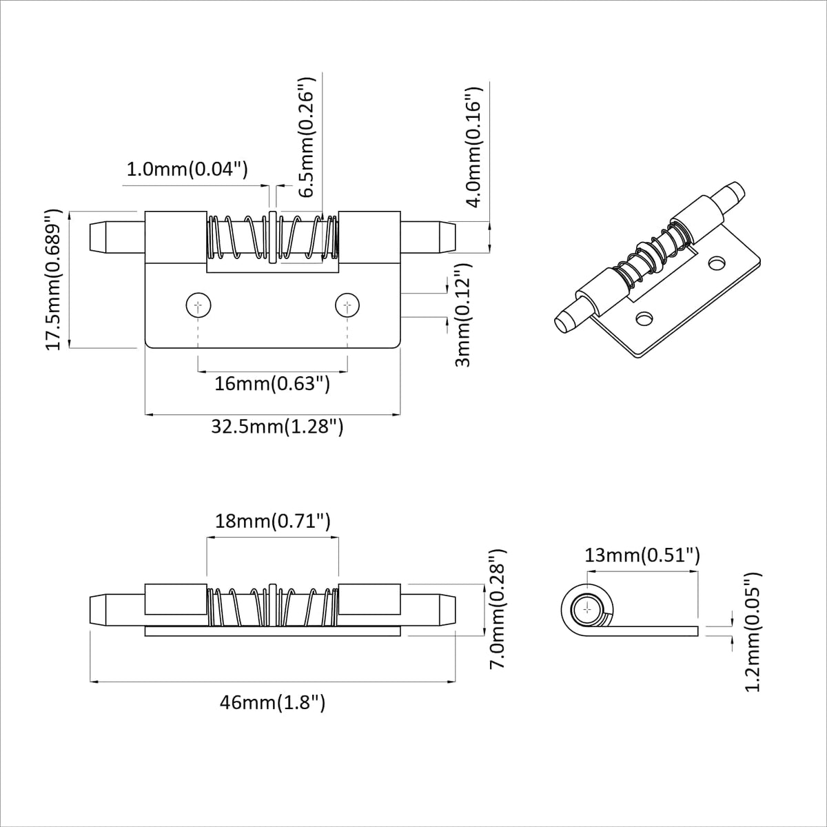 vidaXL Latch 2 pcs Zilver 46 x 17 x 1,2 mm Staal
