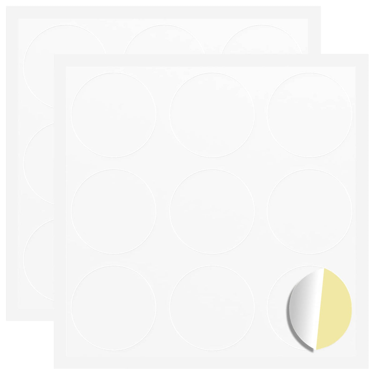 vidaXL Sticker 2 pcs Wit Ø 20 x 0,5 mm Papier