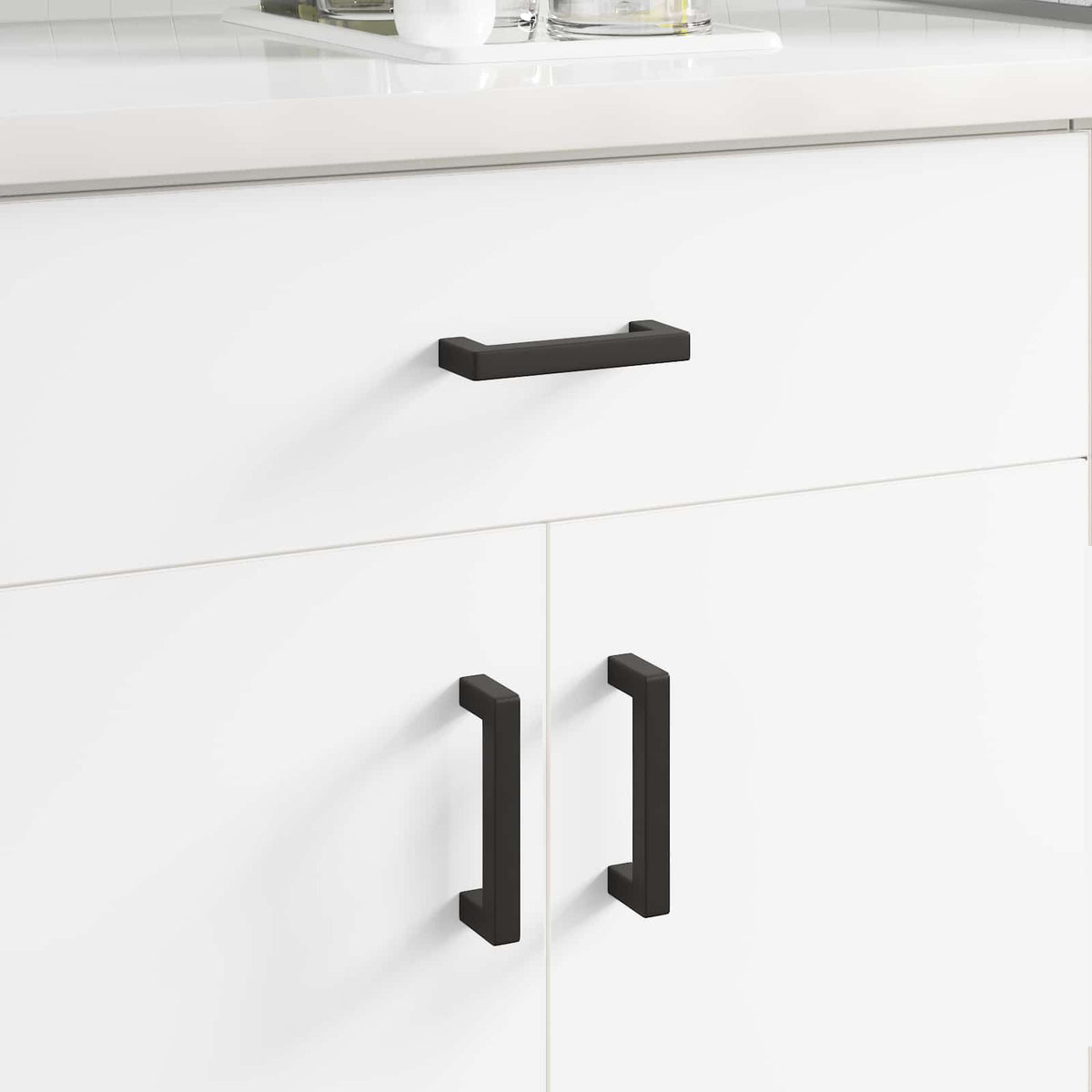 vidaXL Meubelhandgreep 2 pcs Zwart 110 x 12 x 36 mm IJzer