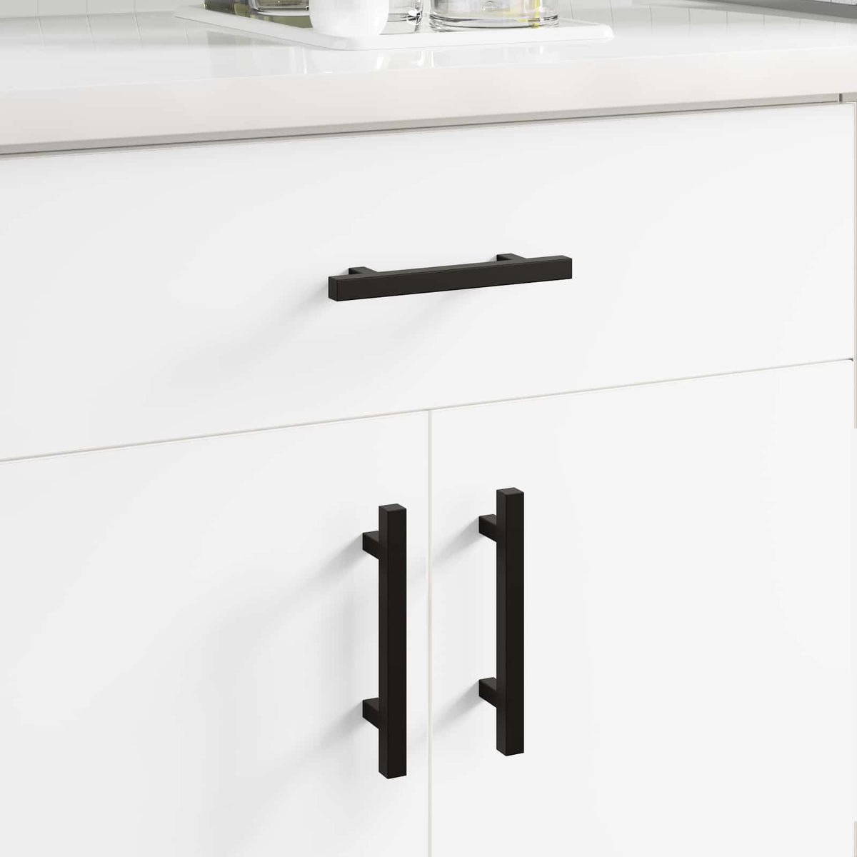 vidaXL Kasthandgreep 2 pcs Zwart M4 x 18 mm Roestvrij staal