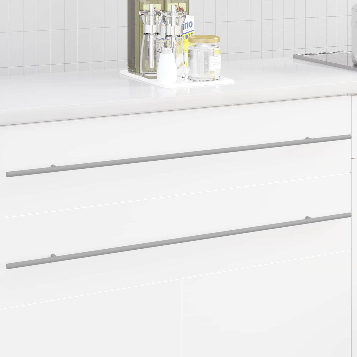 vidaXL Kasthandgreep 2 pcs Zilver 0 Roestvrij staal